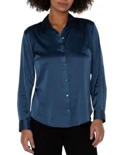 Button Front Woven Blouse