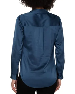 Button Front Woven Blouse