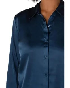 Button Front Woven Blouse