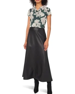 Cap Sleeve Cowl Front Blouse