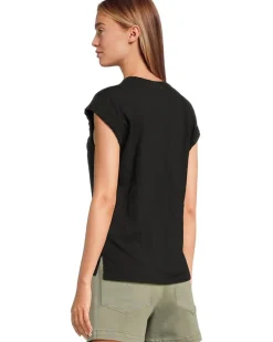 Cap Sleeve Mix Media Tee