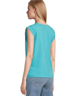 Cap Sleeve Scoop Neck Tee