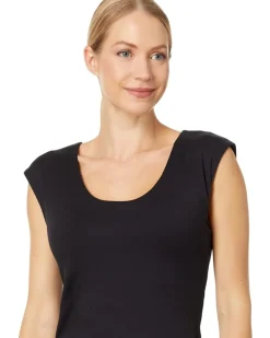 Cap Sleeve Tee with Shelf Bra