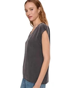 Cap Sleeve V-neck Long Tank
