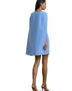 Cape Georgette Cocktail Dress