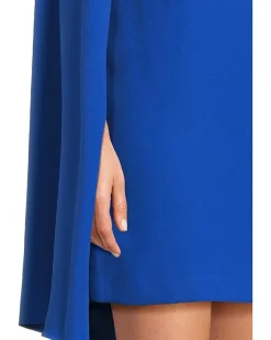 Cape Georgette Cocktail Dress