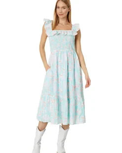 Cay Floral Smocked Midi Dress