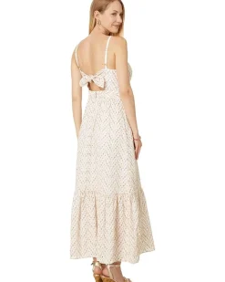Charlese Eyelet Halter Maxi Dress