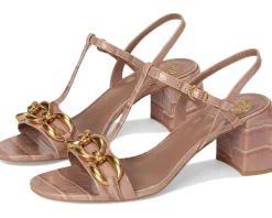 Chirie Chain Link Block Heel Sandals