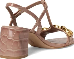 Chirie Chain Link Block Heel Sandals