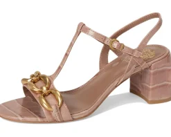 Chirie Chain Link Block Heel Sandals