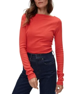 Clarke Knife Neck Ruched Tee