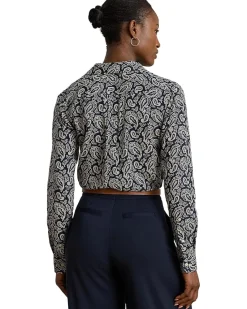 Classic Fit Paisley Cotton Voile Shirt