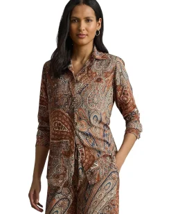 Classic Fit Paisley Crepe Shirt
