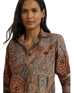 Classic Fit Paisley Crepe Shirt