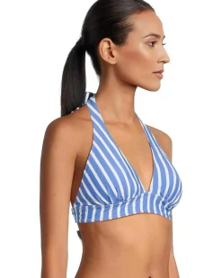 Coastline Stripe Rerversible Halter Top