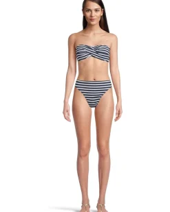 Coastline Stripe Twist Bandeau Top