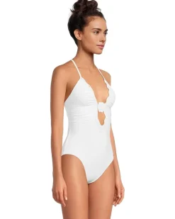 Colette Clare Crochet Flower Plunge One Piece