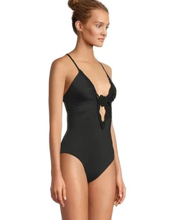 Colette Clare Crochet Flower Plunge One Piece