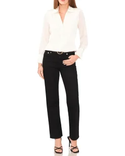 Collard Long Sleeve Blouse