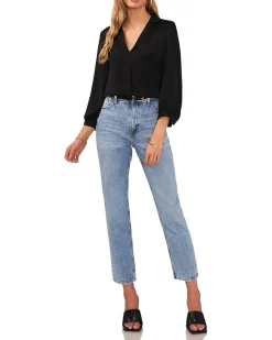 Collared Long Sleeve Blouse With Shirtale