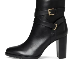 Collins Burnished Leather Bootie Heel