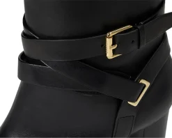 Collins Burnished Leather Tall Boots Heel