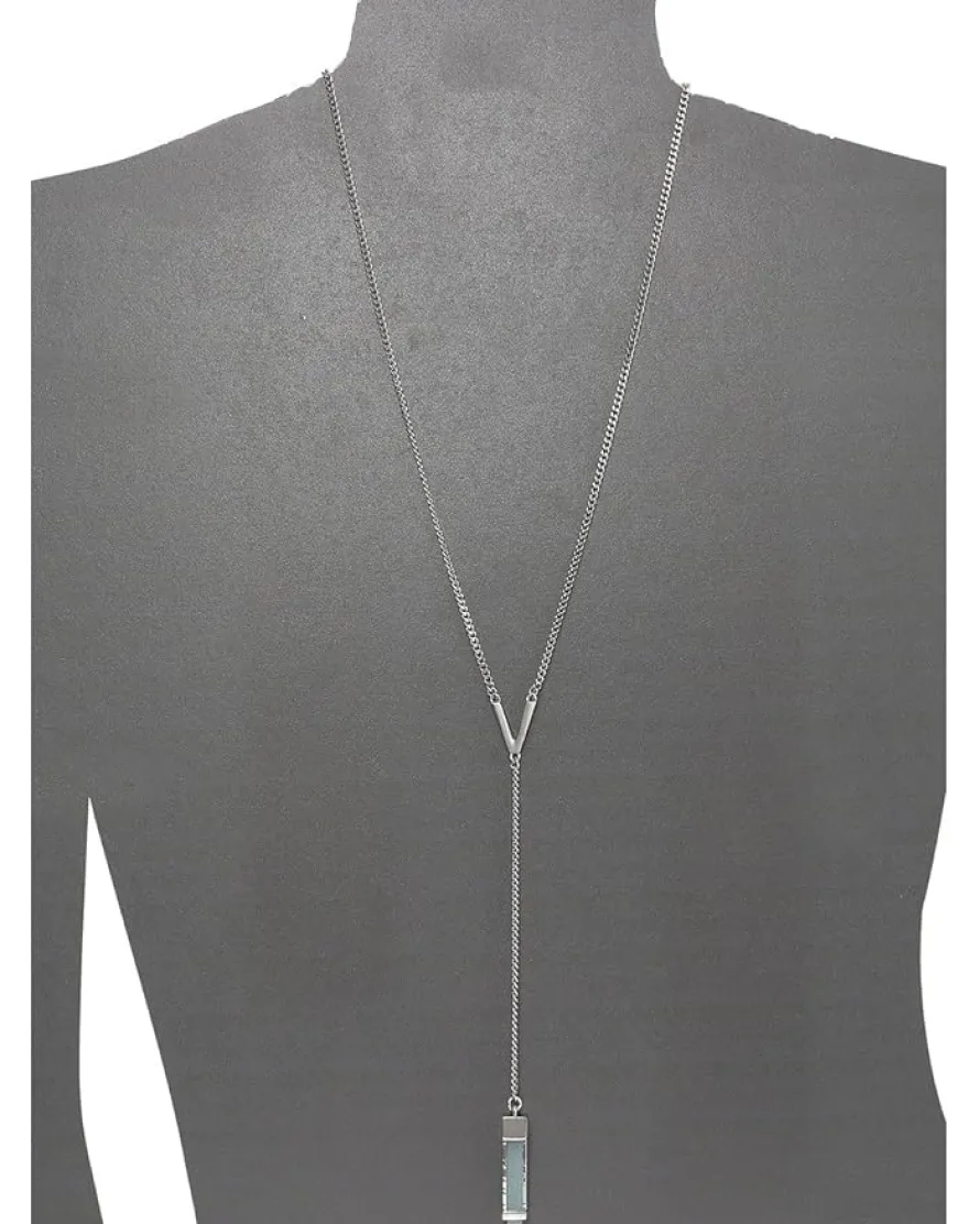 Colored Resin Y 26" Necklace