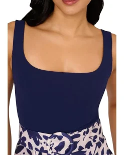 Combo Printed Ankle Dress