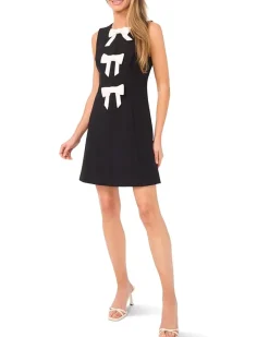 Contrast Bow Front Mini Dress