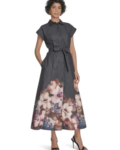 Cotton Floral Border Midi