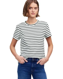 Cotton Perfect Crewneck Tee Stripe