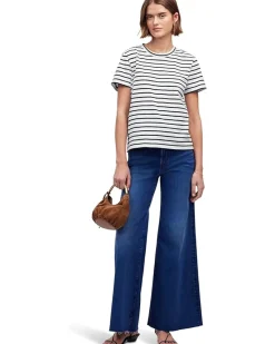 Cotton Perfect Crewneck Tee Stripe