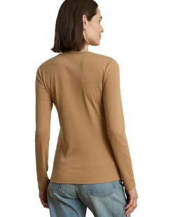Cotton-Blend Long-Sleeve Top