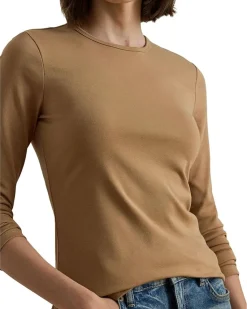 Cotton-Blend Long-Sleeve Top