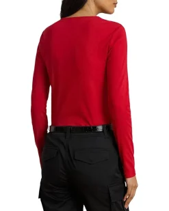 Cotton-Blend Long-Sleeve Top