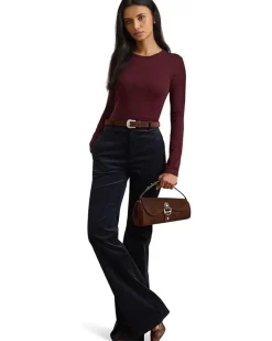 Cotton-Blend Long-Sleeve Top