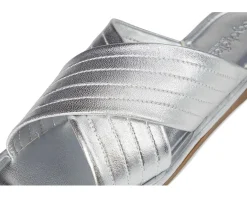 Courage Metallic Leather Slide Sandal