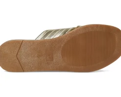 Courage Metallic Leather Slide Sandal