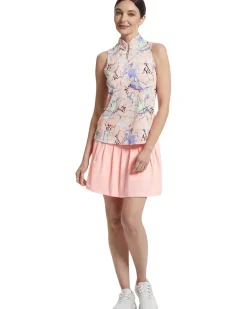 Crackle Print Sleeveless Top