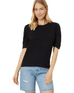 Crew Neck Poof Sleeve Tee