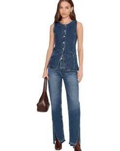 Crewneck Vest In Greendale Wash