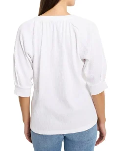 Crinkle Knit Cafe Top