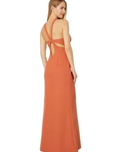 Cross Neck Evening Gown