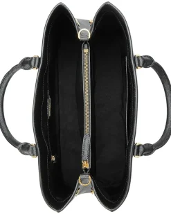 Crosshatch Leather Large Hanna Satchel