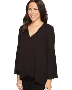 Crossover Bell Sleeve Top
