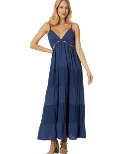 Cutout Tiered Maxi Dress