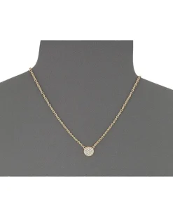 Dainty Sparklers Pave Disc Pendant Necklace
