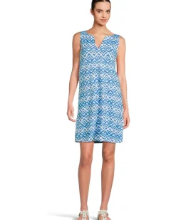 Darcy Coastal Tiles Short Sleeve Dress