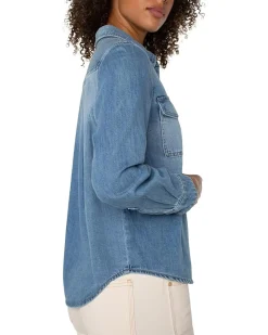Denim Shirt With Patch Pockets